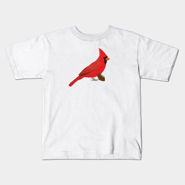 Football Cardinal Kids T-Shirt by College Mascot Designs